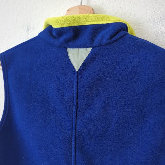 Vintage Patagonia Y2K Women's Jacket Fleece Vest Blue Full Zip Neon Small - Picture 8 of 10